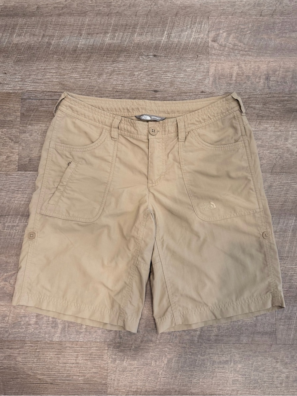 The North Face Horizon II Shorts Women’s Sz 4 Khaki Beige UPF 50 Hiking Gorpcore